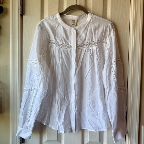 NWT Matilda Jane Good Hart Lydia Blouse Eyelet Crochet Boho Top White XL - Picture 2 of 9